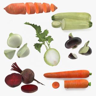 Cut Vegetables Collection 3 3D