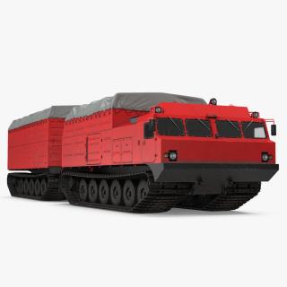 3D Research Articulated Tracked Vehicle Vityaz DT-30 Rigged