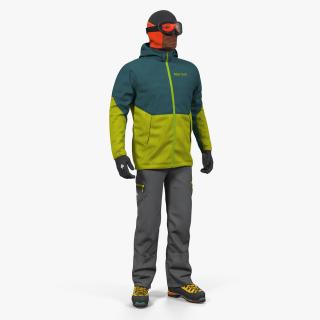 3D model Rock Climber Winter Hiking Gear Standing Pose