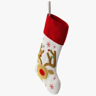 3D Christmas Stocking with Deer model