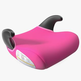 3D model Backless Booster Car Seat Pink