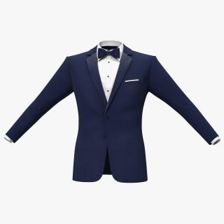 3D Tuxedo Blue Jacket model