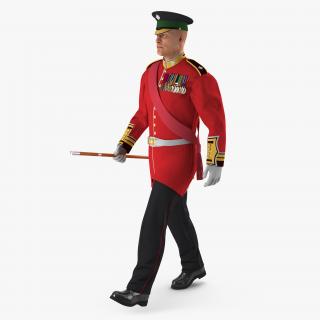 3D Irish Guard Sergeant Walking model