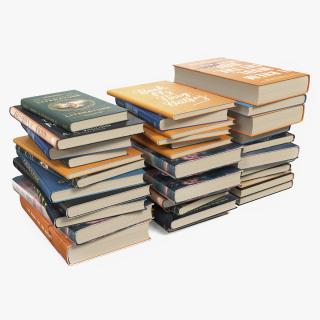 3D Modern Books Stack model