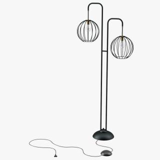 3D Floor Lamp Black