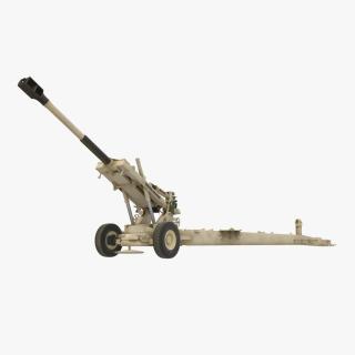 3D Artillery M198 155mm Howitzer Rigged