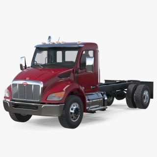 Red Truck Peterbilt 537 Rigged for Maya 3D model