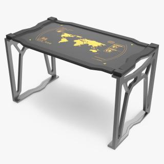 Sci-fi Table Orange 3D model