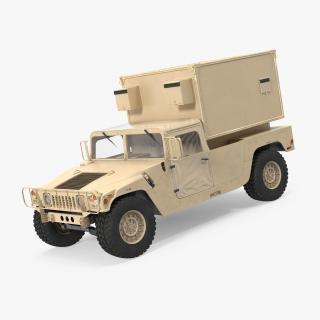 3D Shelter Carrier MSE HMMWV m1037 Desert model