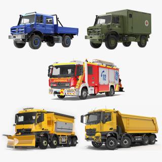 3D Mercedes Benz Trucks Collection 2 model