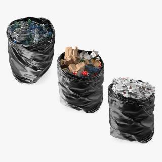 3D Full Trash Bags Collection