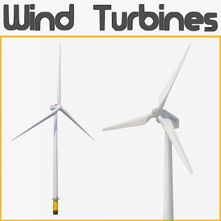 Wind Turbines Collection 3D model