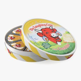 3D Creamy Cheese Box Laughing Cow Cheddar Triangles model