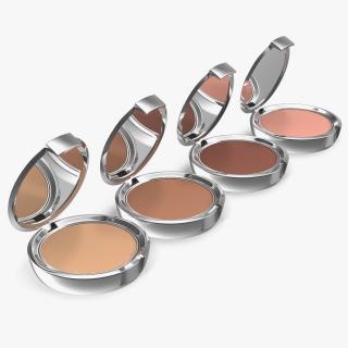 3D Compact Face Powder Cosmetics Set model