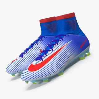 3D model Nike Mercurial Veloce Soccer Cleats Blue