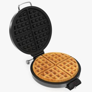 3D model Round Waffle Maker with Waffle