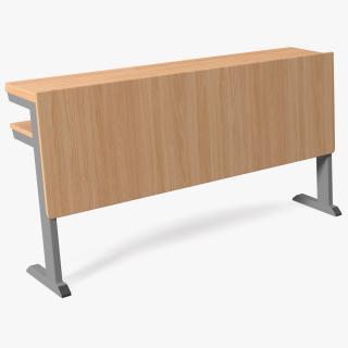 University Seating System Table For Three Seats 3D