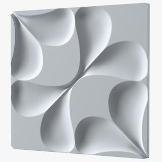 Wall Panel Drops Ceramic 3D model