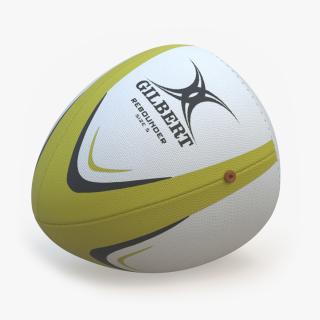 Rugby Bounce Back Ball Yellow 3D model