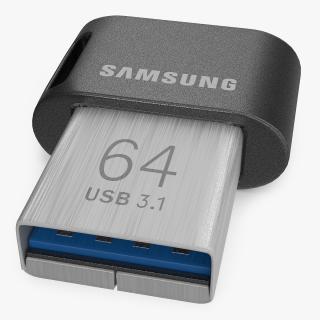 Flash Drive Samsung 64Gb 3D model