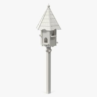 3D Six Nest Dovecote Painted White