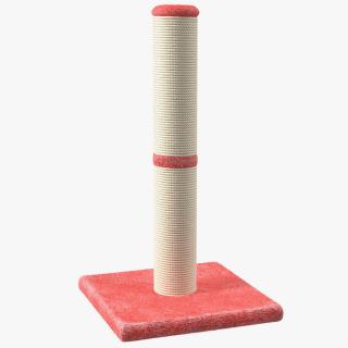 3D Cat Scratching Post Red model