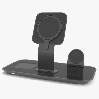 3D model Mophie 3-in-1 Stand for MagSafe Charger Black