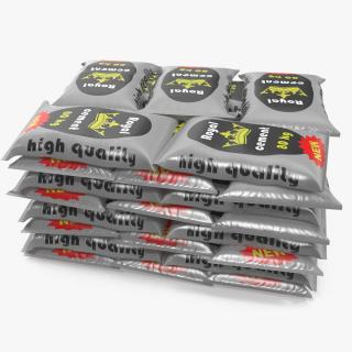 Stacked Cement Bags 3D model