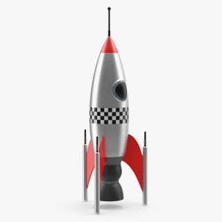 3D Vintage Toy Rocket model