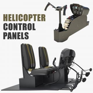 3D Helicopter Control Panels Collection