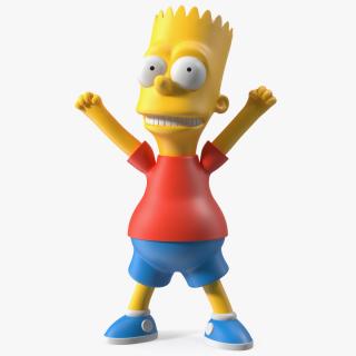 3D Bart Simpson Happy Pose model