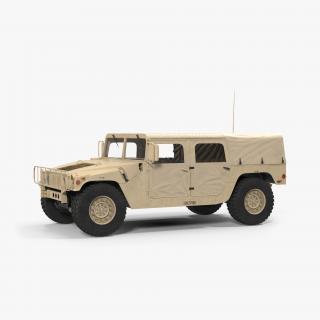 3D Soft top Troop Carrier HMMWV m1035 Desert