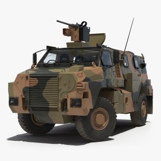 3D model 4x4 Bushmaster MR6 Camo Rigged