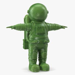 3D model Astronaut Toy Character Green Rigged for Maya