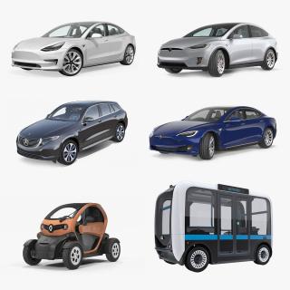 Electric Cars Collection 3D model