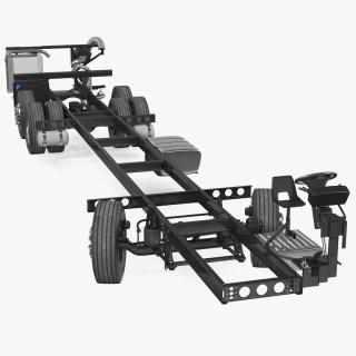 Bus Chassis  Rigged 3D model