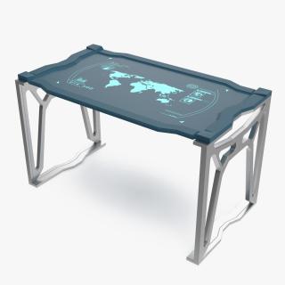 3D Futuristic Table Blue