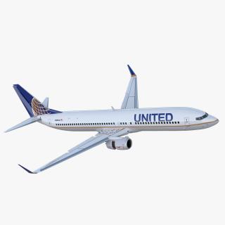 3D Boeing 737-900 ER United Airlines with Cabin Rigged