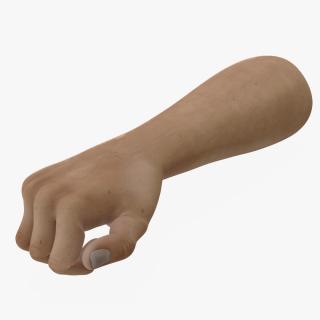 3D Caucasian Man Hand Fist model