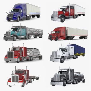 3D model Trucks and Trailers Collection