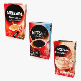 3D Nescafe Coffee Boxes Collection