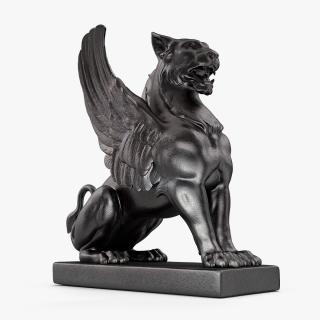 3D Bronze Griffin Statue