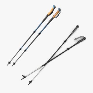 3D Hiking Poles Collection model