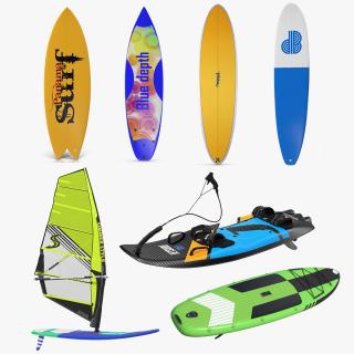 3D Surfboards Collection 5 model