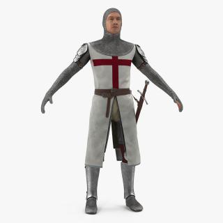 3D Knight Templar T-Pose