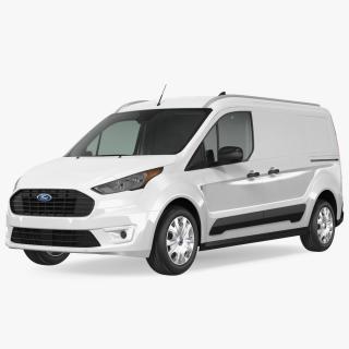 3D Ford Transit Connect Tailgate Simple Interior White