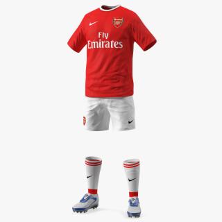 3D model Arsenal Soccer Kit with Nike Cleats