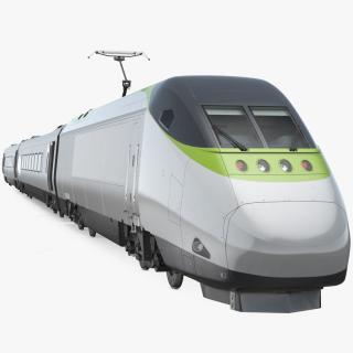 3D Express Train Generic Rigged model