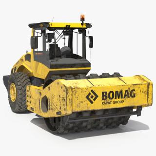 BOMAG BW226 PDH5 Single Drum Compactor Dirty 3D model