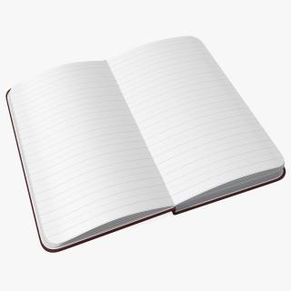 3D Opened Lined Notebook